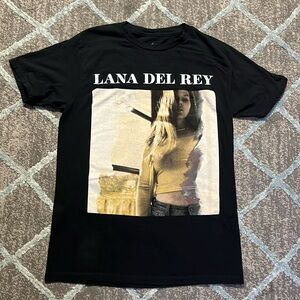 Hot Topic Lana Del Rey Graphic Tee Shirt, Black, Size Medium